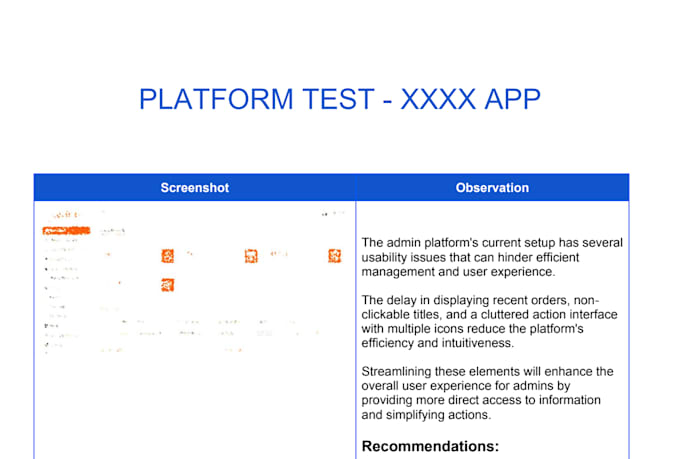 test your website, app for bugs, usability, UI UX, SEO, create an audit report